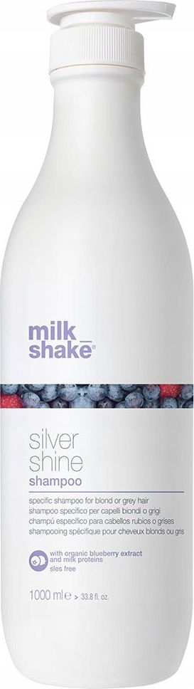 Shampo për flokë Milk_shake Silver Shine, 1000 ml, për flokë bjonde ose gri