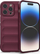 Këllëf telefoni Magic Shield për iPhone 14 Pro Max, TPU i fortë i blinduar, mbrojtje e dyfishtë kamere, burgundy