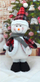 Figurinë dekorative Saska Christmas Snowman, 50cm, e bardhë kuqe zi
