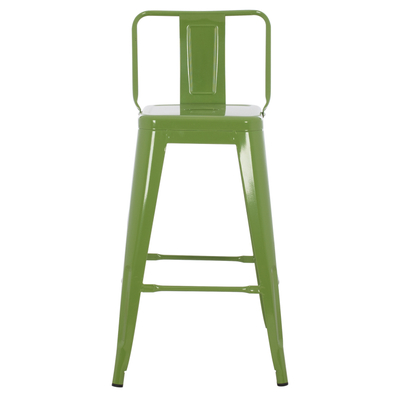 Tabure metalik Melita HM8574.13, lartësi 98 cm, 42x42 cm, jeshile ulliri e çelët