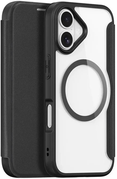 Këllëf-portofol Dux Ducis Skin X Pro për iPhone 17, MagSafe, RFID, i zi