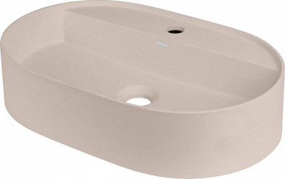 Lavabo banaku Deante CQS 5U6B, oval, granit, bezhë