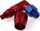 Fiting fundor TurboWorks AN8 90°, 7/8"-14NPT, me O-ring, alumini