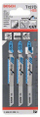 Set brisqesh sharrë pendul Bosch 2608631508 T127D, HSS, 3 copë, argjendtë