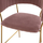 Stol velvet + metal 60×55×100 cm (HM8734.02), rozë