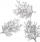 Degëza dekorative Dpcraft DPZA-104, 9cm, set 3 copë, argjendi