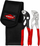 Set mini pinca Knipex, me çantë rripi prej pëlhure, e zezë
