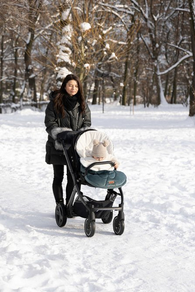 Thes dimëror për karrocë Rivera Winter Sack, 95x45cm, i leshtë, gri grafit