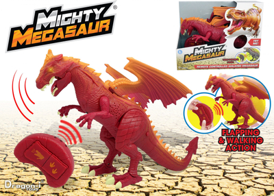 Lodër dinozaur Mighty Megasaur Dragon, me zëra, pjesë që lëvizin, shumëngjyrësh