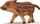 Figurë lodër PAPO derr i egër i vogël, seri Wild Animal Kingdom, PVC, kafe