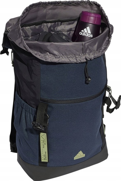 Çantë shpine Adidas City Explorer, me hapësirë të madhe, me xhep përpara me zinxhir, blu e errët