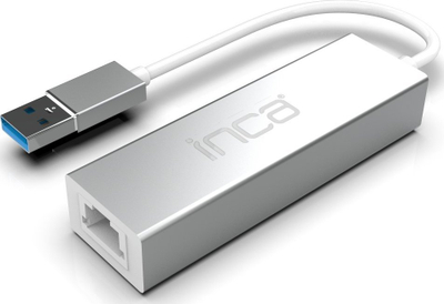 Adapter USB Inca IUSB-03T, 3xUSB-A, RJ45 1000Mbps, argjend