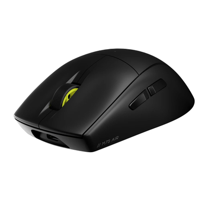 Maus lojrash Corsair M75 Air Wireless, ultra i lehtë, pa tela, i zi