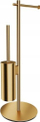 Stendë letrash tualeti me furçë MODERN PROJECT, çelik inox, ngjyrë gold brushed