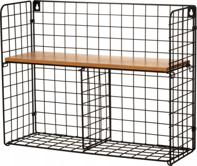 Rafte metalik zyre 4Living, 45 x 15.5 x 35.5 cm, i zi