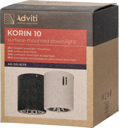 Llambadar tavani KORIN 10, downlight, 60W, E27, çelik, i bardhë