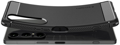 Këllëf telefoni Spigen Rugged Armor për Sony Xperia 1 VII, i fortë, i zi matte