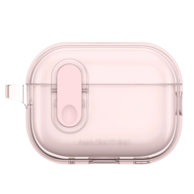 Заштитна кутија AmazingThing Minimal за AirPods Pro 2, TPU, проѕирна, розова