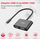 Adapter USB C Unitek V1168A, HDMI 4K, VGA Full HD, gri