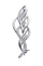 Broshë MOISS Luxury O0000014, argjend, cubic zirconia transparent