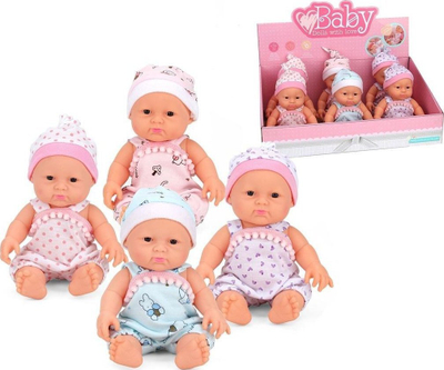 Kukull bebe Baby Doll MIX, e vogël, me rroba me ngjyra pastel