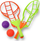 Set loje Catchball Gagelo G103702, 2 kapëse 2 topa, ngjyra neon