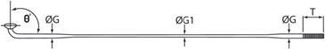 Set boshte për për biçikletë Cn Spoke DB454, 272 mm, 144 copë, të zeza