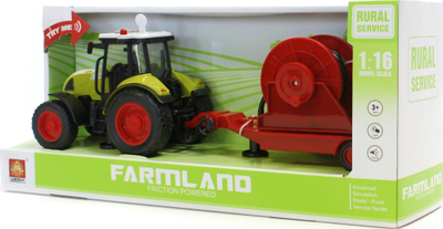 Traktor lodër Midex 0186C me rimorkio, me drita edhe zëra, jeshil