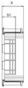 Kuti zgjatuese për dysheme Simon Connect S110 S170, modul për floor box, gri