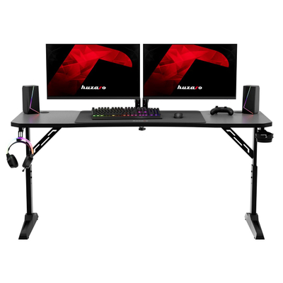 Tavolinë gaming Huzaro Hero 4.6, 160cm, lartësi e rregullueshme, e zezë