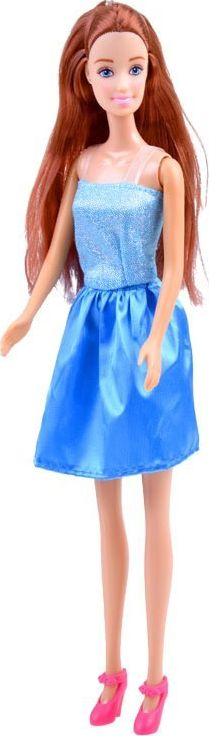 Kukull Anlily princeshë, flokë të gjata, 30 cm, fustan blu
