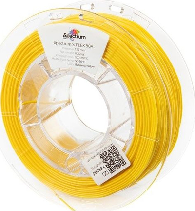 Filament 3D Spectrum S-Flex 90A, 1.75mm, 250g, i verdhë Bahama Yellow