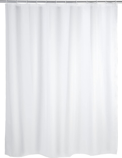 Завеса за туш Wenko White, 120 x 200 cm, пластика, бела