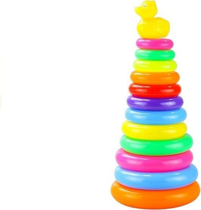 Lodër piramidë me unaza Pyramid, 40cm, shumëngjyrëshe