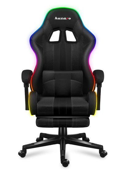 Karrige lojërash HUZARO Force 4.7, RGB Mesh, e zezë