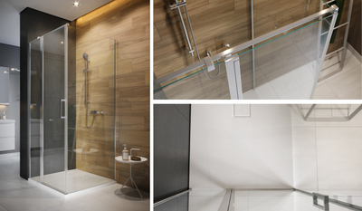 Kabinë dushi Cersanit Moduo B845, 80x80x195 cm, xham transparent, krom