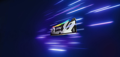 RAM десктоп Kingston Fury Renegade KF560C32RSAK2-96, 96GB DDR5, 6000MHz RGB, црна и сребрена