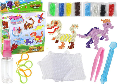 Set lodër rruza me ujë Leantoys Dinozaurë, DIY, 8 ngjyra, shumëngjyrëshe