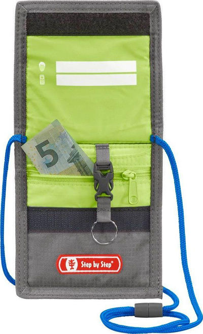 Portofol për fëmijë Step by Step City Cops, me varëse qafe, material i ricikluar, blu
