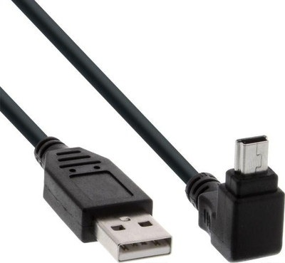 Kabllo InLine (34103), USB A - Mini USB-A, 0.3m, e zezë 