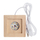 Bazë druri LED xTool për kristal K9, 50x50x80mm, USB, ngjyrë druri natyrale