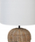 Lampë tavoline FURELOS Rattan, 49 cm, ratan natyral, abazhur i bardhë
