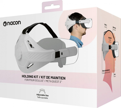 Aksesor për VR Nacon Holding Kit, për Oculus Meta Quest 2, madhësi e rregullueshme, i bardhë