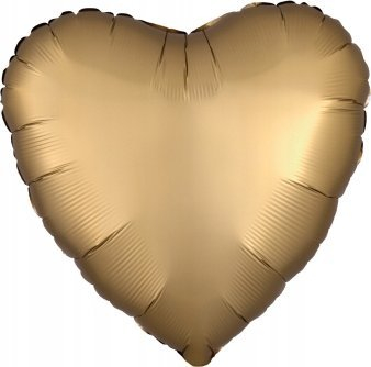 Balon zemër Amscan Folie Heart, 43cm, ngjyrë flori