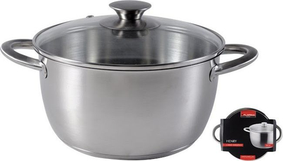 Tenxhere me kapak Henry Florina, 1.7 l, 16 cm, e argjendtë
