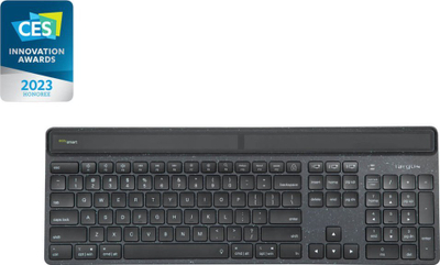 Tastierë Bluetooth Targus EcoSmart Nordic, me energji diellore, lidhje me 3 pajisje, e zezë