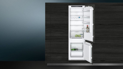 Frigorifer kombinë i inkastruar Siemens KI87VVFE1 iQ300, 177.2 x 54.1 cm, LowFrost, i bardhë