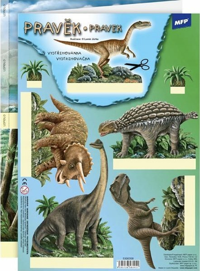 Set prerjesh MFP Prehistoric, A4, dinosaurë, shumëngjyrësh