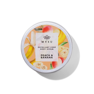Skrab për trup Mysu Peach and Banana, 185 ml