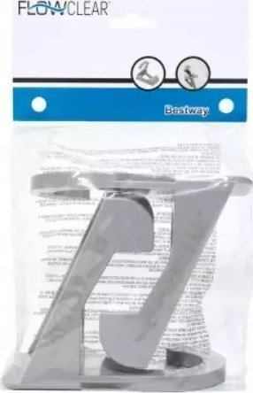 Mbajtëse tubi pishine Bestway Hose Support Safety, plastike ABS, për pishina sipër tokës, gri